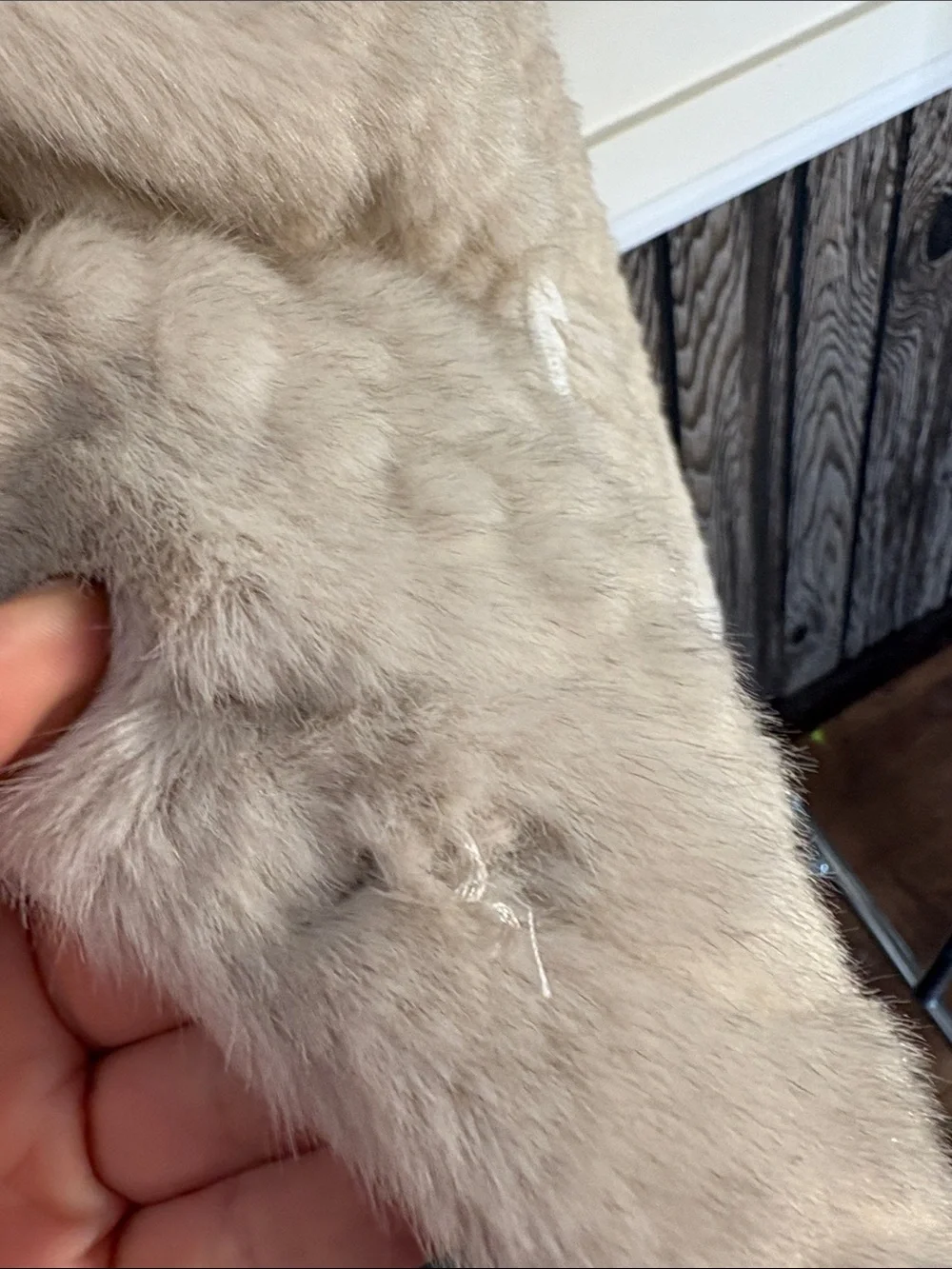 Avec Les Filles Cream Cable-Texture Faux Fur Jacket